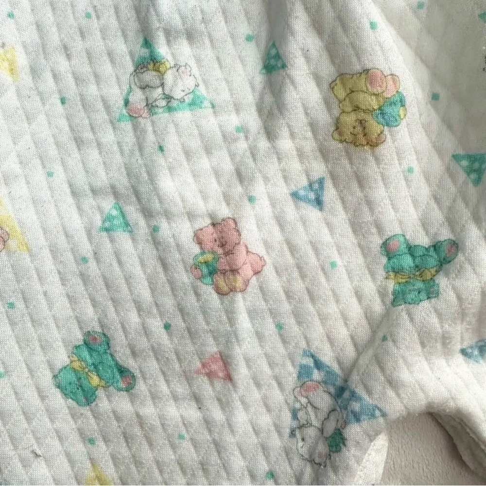 Vintage Health-Tex Colorful Bears Bubble Bodysuit Footie Pajama Baby L 9-12M